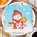 100PCS Christmas Paper Napkins 33X33CM Disposable Snowman Snowflake Reindeer Dinner Santa Napkins Paper Hand Towels for Xmas - Wiktra