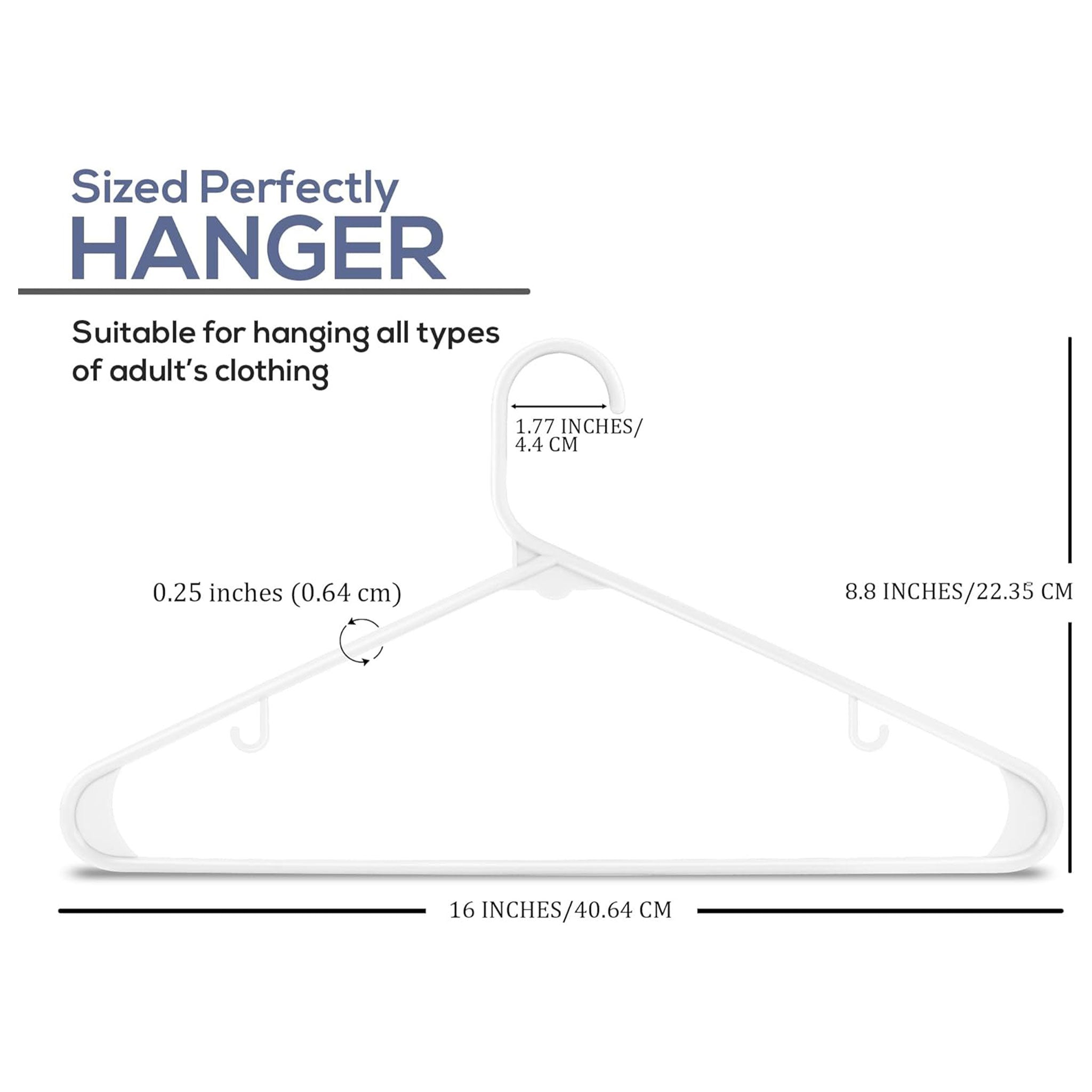 Space-Saving Plastic Hangers for Clothes — 20 PCS