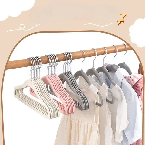 10PCS 30CM Plastic Hanger Organization Flocking Hanger Non-slip Velvet Hanger Home Clothing Store Hangers for Clothes pants wiktra