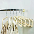 10PCS Gray High Quality ABS Velvet Hangers Non-Slip Clothes Pants Racks Wardrobe Organizer Drying Suit Shirt Coat Space Saving wiktra