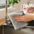 10PCS Microfiber DishCloth Non-stick Oil Absorbent Towel for Kitchen Multifunction Household Bathroom Towels Kitchen Supplies wiktra