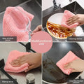 10PCS Microfiber Towel Absorbent Kitchen Cleaning Cloth NonStick Oil Dish Towel Rags Napkins Tableware Household Cleaning Towel wiktra