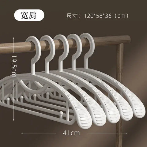 10PCS Non-Slip Wide-Shoulder Coat Hangers Closet Organizer Hangers Clothes Trousers Drying Rack for Coat Wardrobe Storage