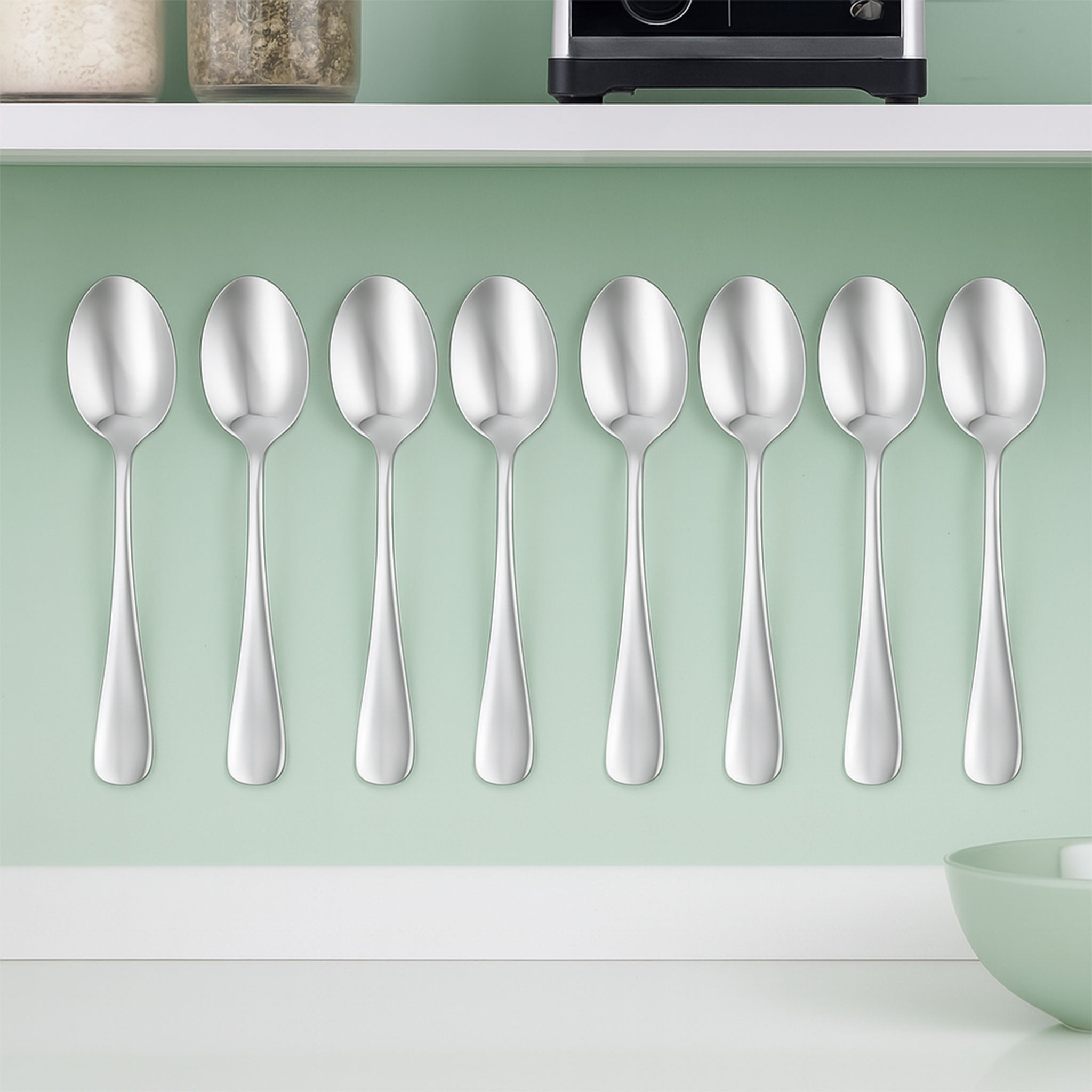 10PCS Personalized Long Handle Dessert & Coffee Spoons