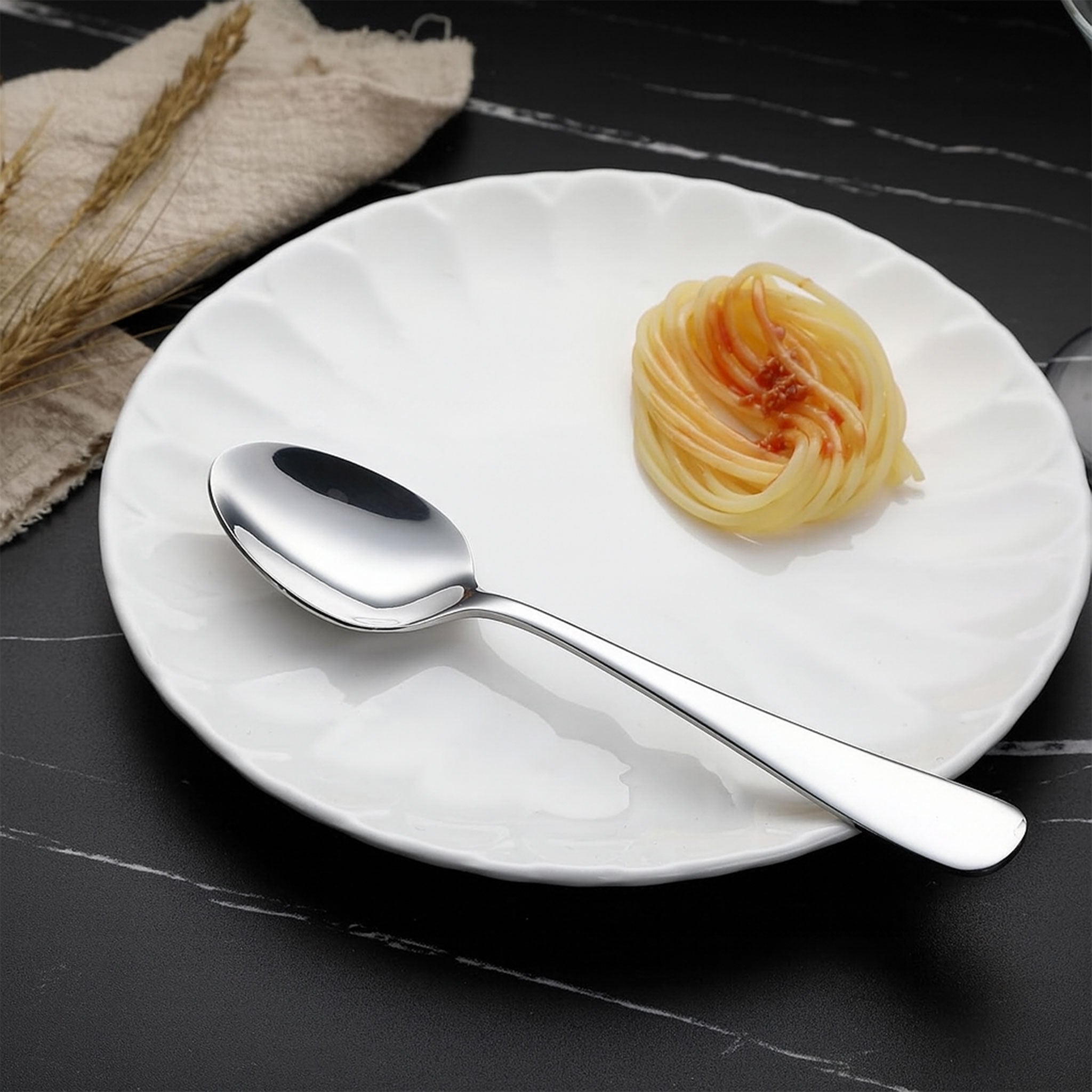 10PCS Personalized Long Handle Dessert & Coffee Spoons