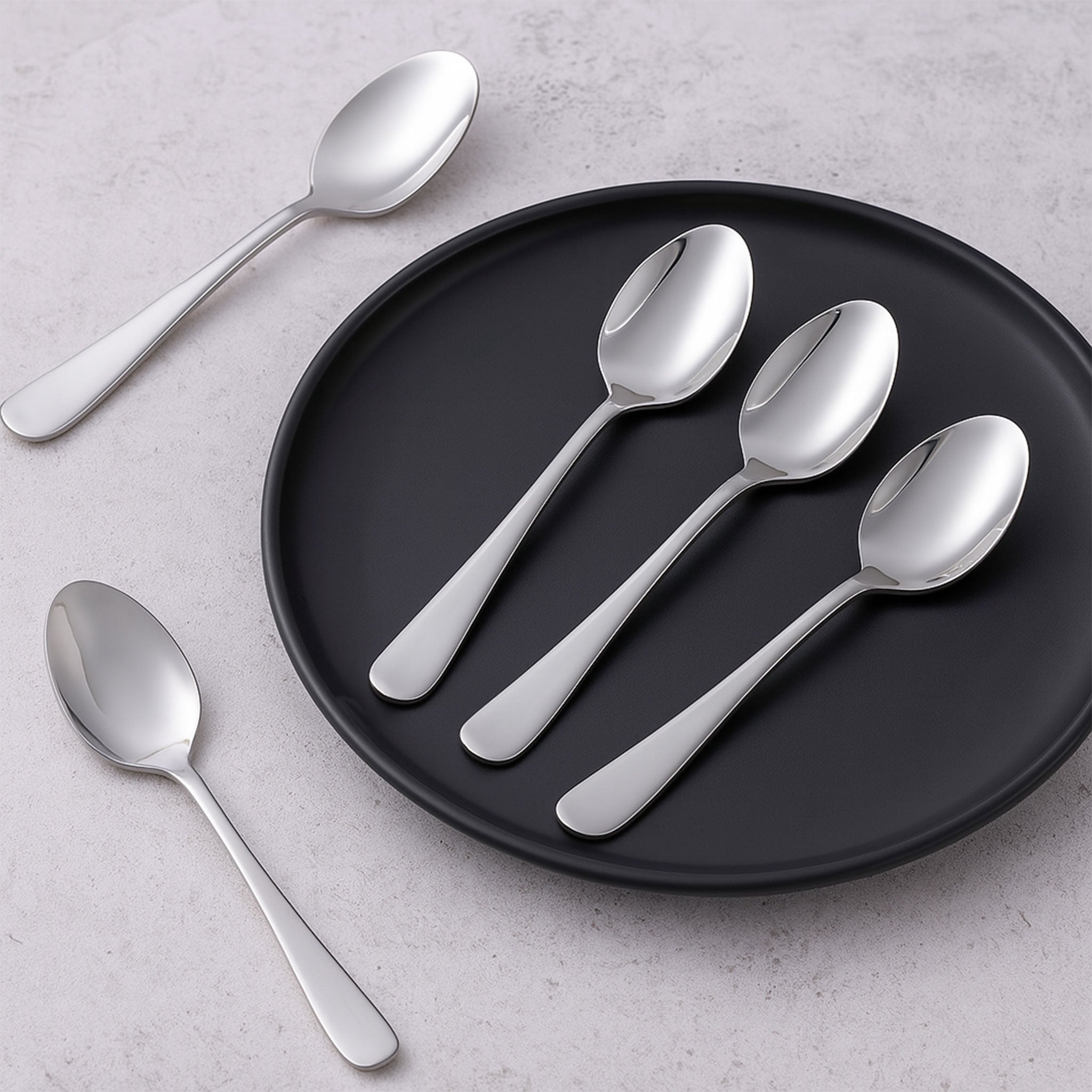 10PCS Personalized Long Handle Dessert & Coffee Spoons