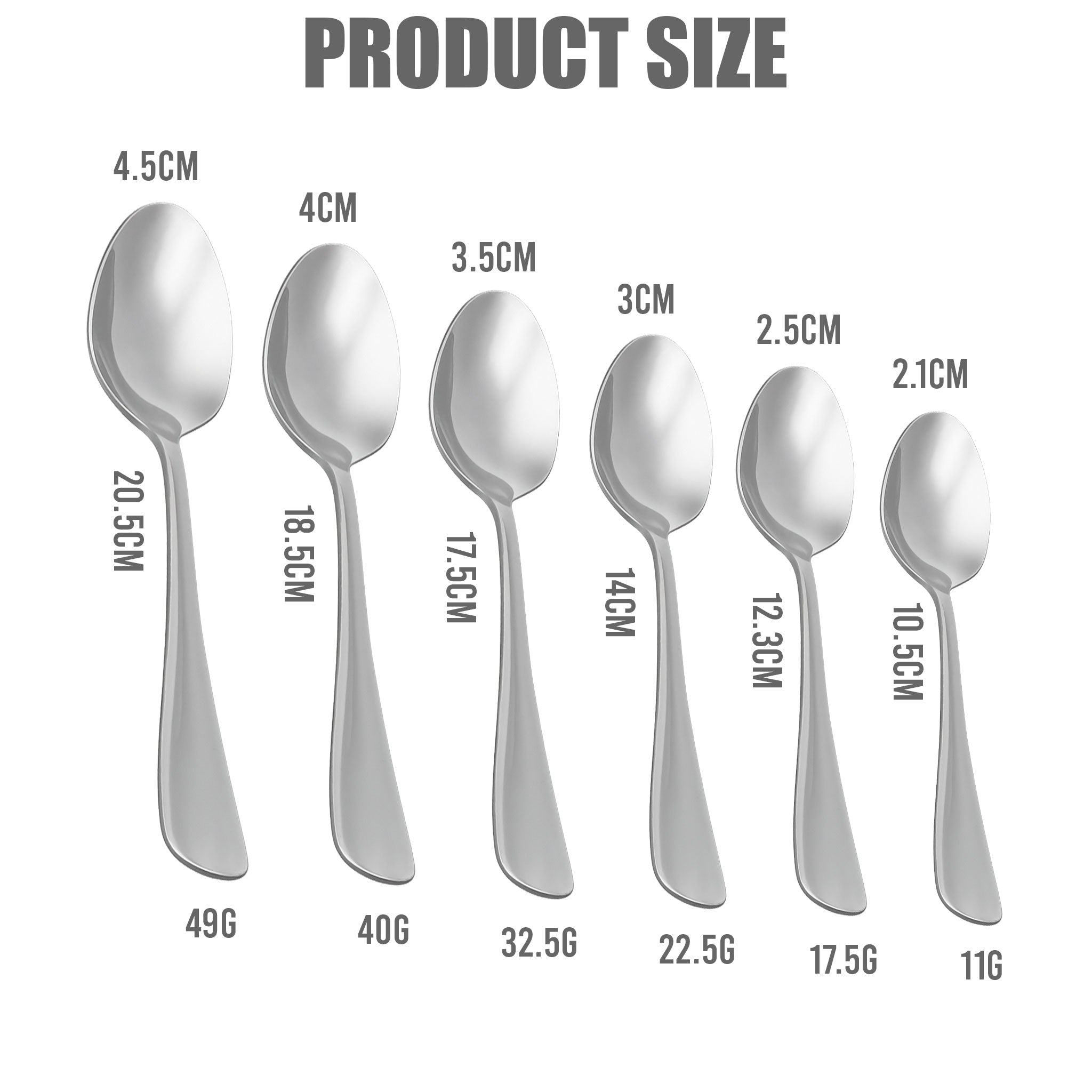 10PCS Personalized Long Handle Dessert & Coffee Spoons