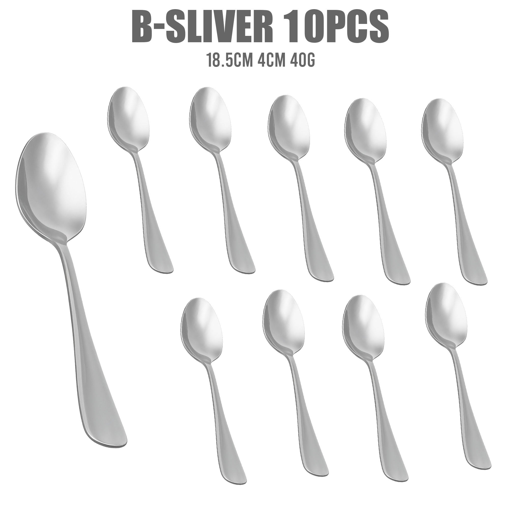 10PCS Personalized Long Handle Dessert & Coffee Spoons