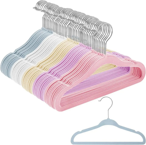 10Pack Baby Kids Velvet Hanger Bulk Non Slip Clothes Hangers Durable Newborn Space Saving Velvet Hangers  for Toddler Boys Girls wiktra