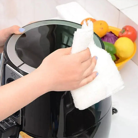 10Pcs Bamboo Wipes Kitchen Dishcloths Cleaning Dish cloth Nonstick Oil Lint-Free Wiping Rags Magic Cleaning Dishrags wiktra