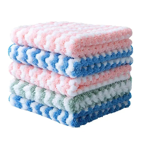 3/5/10Pcs Kitchen Anti-Grease Wiping Rags  Kitchen towel Microfiber Wipe Household Cleaning Products Multifunctional Cleaning