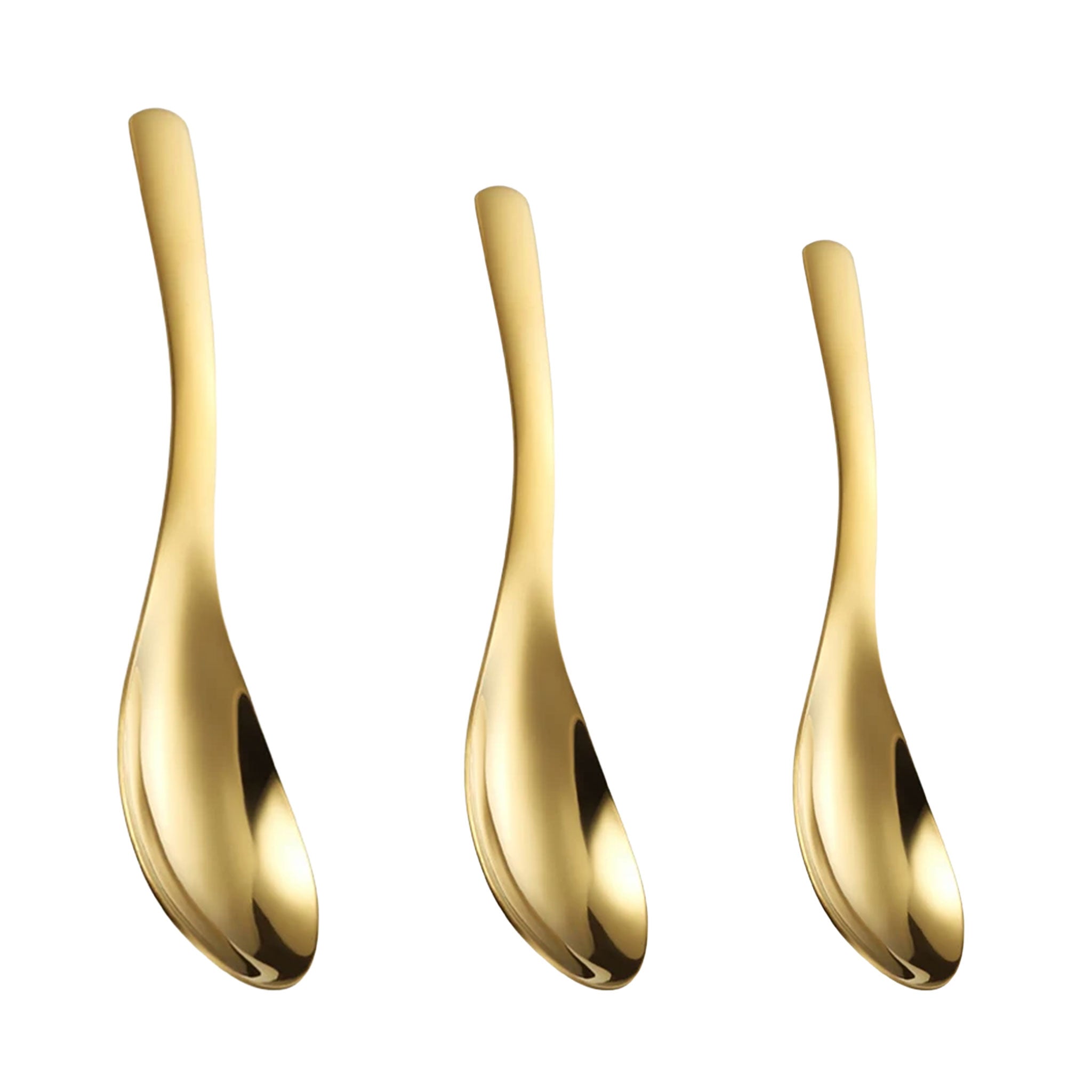 10Pcs Stainless Steel Soup Dessert Spoons