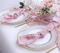 10pcs 30x30cm Cotton Cloth Napkins Gauze Pink Reusable for Wedding Decor Use Dinner Tea Towel Table Village Christmas Napkin - Wiktra