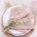 10pcs 30x30cm Cotton Cloth Napkins Gauze Pink Reusable for Wedding Decor Use Dinner Tea Towel Table Village Christmas Napkin - Wiktra