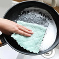 10pcs Dishwashing Cloth Kitchen Cleaning Wipes Household Multipurpose Absorbent Nonstick Oil Fiber Cleaning Cloth wiktra