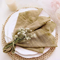 10pcs Handmade Gauze Crepe Cloth Napkins White  Pure Cotton Fabric Wedding Decor Everyday Use Dinner Tea Towel Table Village - Wiktra