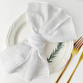 10pcs Handmade Gauze Napkins 30X30cm Cotton Cloth Napkins  Fabric Serviette Gauze Table Towels for Wedding Party Baby Shower Set - Wiktra