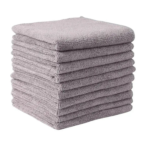 10pcs Kitchen Towel, Ultra-fine Fiber Light Gray Cleaning Cloth Set, Absorbent, Soft And Stain-removing Cloth Cleaning Cloths