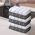 5/10pcs Microfiber Kitchen Towel Super Absorbent Dishcloth Quick Drying Cleaning Cloth Rags Home Cleaning Tools Essential wiktra