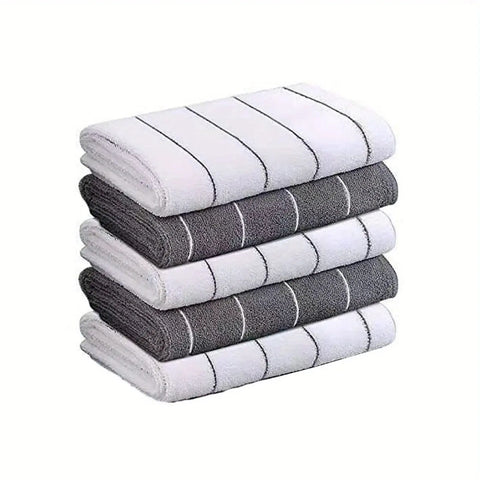 5/10pcs Microfiber Kitchen Towel Super Absorbent Dishcloth Quick Drying Cleaning Cloth Rags Home Cleaning Tools Essential