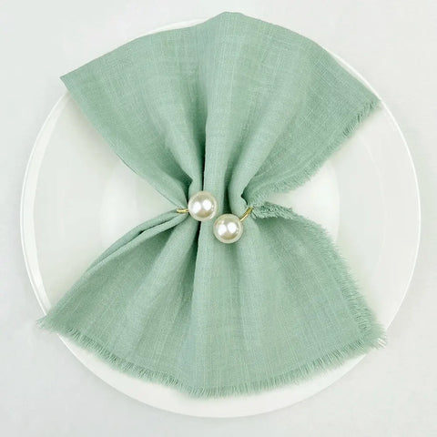 10pcs Sage Green Cloth Napkins Factory Wholesale Serving Cotton Napkins Serviette Gauze Towels Wedding Party Table Decoration/10pcs Napkins - Wiktra