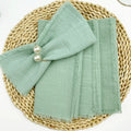 10pcs Sage Green Cloth Napkins Factory Wholesale Serving Cotton Napkins Serviette Gauze Towels Wedding Party Table Decoration/10pcs Napkins - Wiktra