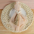 10pcs Wedding decorations cotton napkins 43 x43cm gauze tea towel pale pink cloth napkins countryside style - Wiktra