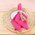 10pcs Wedding decorations cotton napkins 43 x43cm gauze tea towel pale pink cloth napkins countryside style - Wiktra