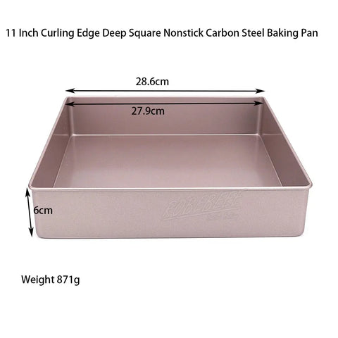 11 Inch Square Shape Non-stick Carbon Steel Baking Pan with Cooling Frame Aluminium Cookie Biscuit Plate Bakey Sheet DIY Kitchen