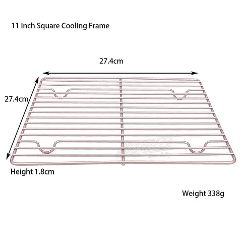 11 Inch Square Shape Non-stick Carbon Steel Baking Pan with Cooling Frame Aluminium Cookie Biscuit Plate Bakey Sheet DIY Kitchen