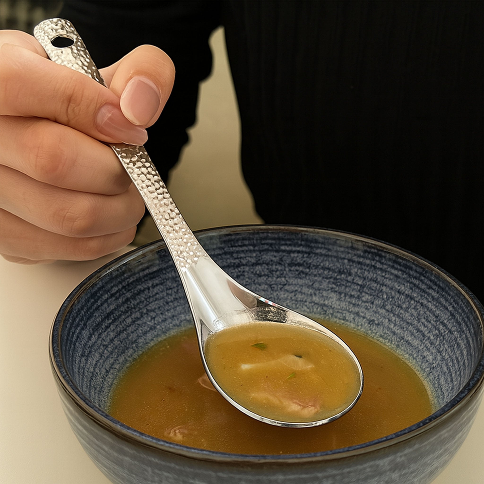1pc Stainless Steel Large Capacity Soup Spoon