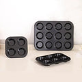 4/6/12 Cup Cupcake Pan Muffin Tray Cupcake Mold Muffin Pan Carbon Steel Baking Pan Non Stick Bakeware Biscuit Pan Microwave Cake wiktra