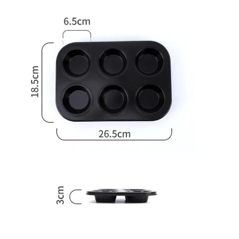 4/6/12 Cup Cupcake Pan Muffin Tray Cupcake Mold Muffin Pan Carbon Steel Baking Pan Non Stick Bakeware Biscuit Pan Microwave Cake