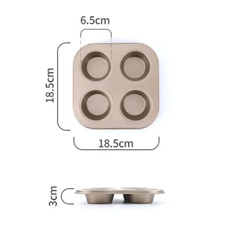 4/6/12 Cup Cupcake Pan Muffin Tray Cupcake Mold Muffin Pan Carbon Steel Baking Pan Non Stick Bakeware Biscuit Pan Microwave Cake