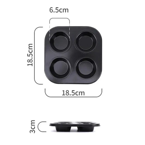 4/6/12 Cup Cupcake Pan Muffin Tray Cupcake Mold Muffin Pan Carbon Steel Baking Pan Non Stick Bakeware Biscuit Pan Microwave Cake