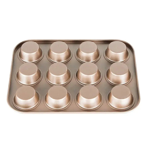 12 Cup Cupcake Pan Muffin Tray Cupcake Mold Muffin Pan Carbon Steel Baking Pan Non Stick Bakeware Biscuit Pan Microwave Cake wiktra