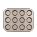 12 Cup Cupcake Pan Muffin Tray Cupcake Mold Muffin Pan Carbon Steel Baking Pan Non Stick Bakeware Biscuit Pan Microwave Cake wiktra