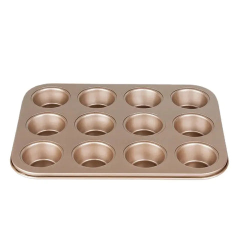 12 Cup Cupcake Pan Muffin Tray Cupcake Mold Muffin Pan Carbon Steel Baking Pan Non Stick Bakeware Biscuit Pan Microwave Cake wiktra