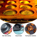 12-Cup Round Cupcake Pan Muffin Tray Cupcake Molds Muffin Pan Bakeware Non-Stick Bakeware Heavy Duty Carbon Steel Pan Muffin Tin wiktra