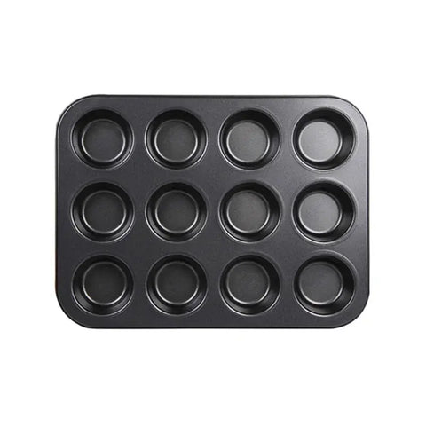 6/12 Cups Cupcake Mold Muffin Pan  Square Cupcake Pan Muffin Tray  Carbon Steel Baking Pan Non Stick Bakeware 657