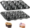 6/12 Cups Cupcake Mold Muffin Pan  Square Cupcake Pan Muffin Tray  Carbon Steel Baking Pan Non Stick Bakeware 657 wiktra