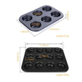 6/12 Cups Cupcake Mold Muffin Pan  Square Cupcake Pan Muffin Tray  Carbon Steel Baking Pan Non Stick Bakeware 657 wiktra