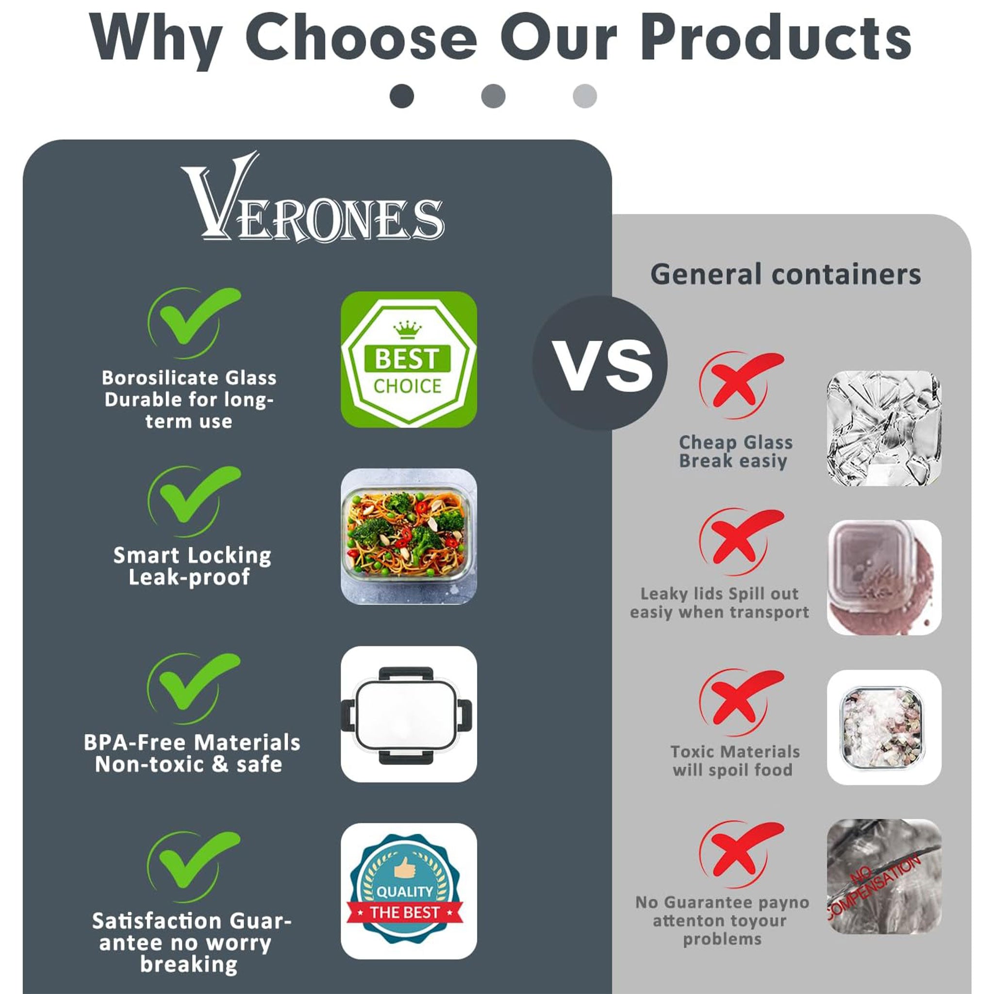 12-Piece Detachable Glass Lunch Box Set