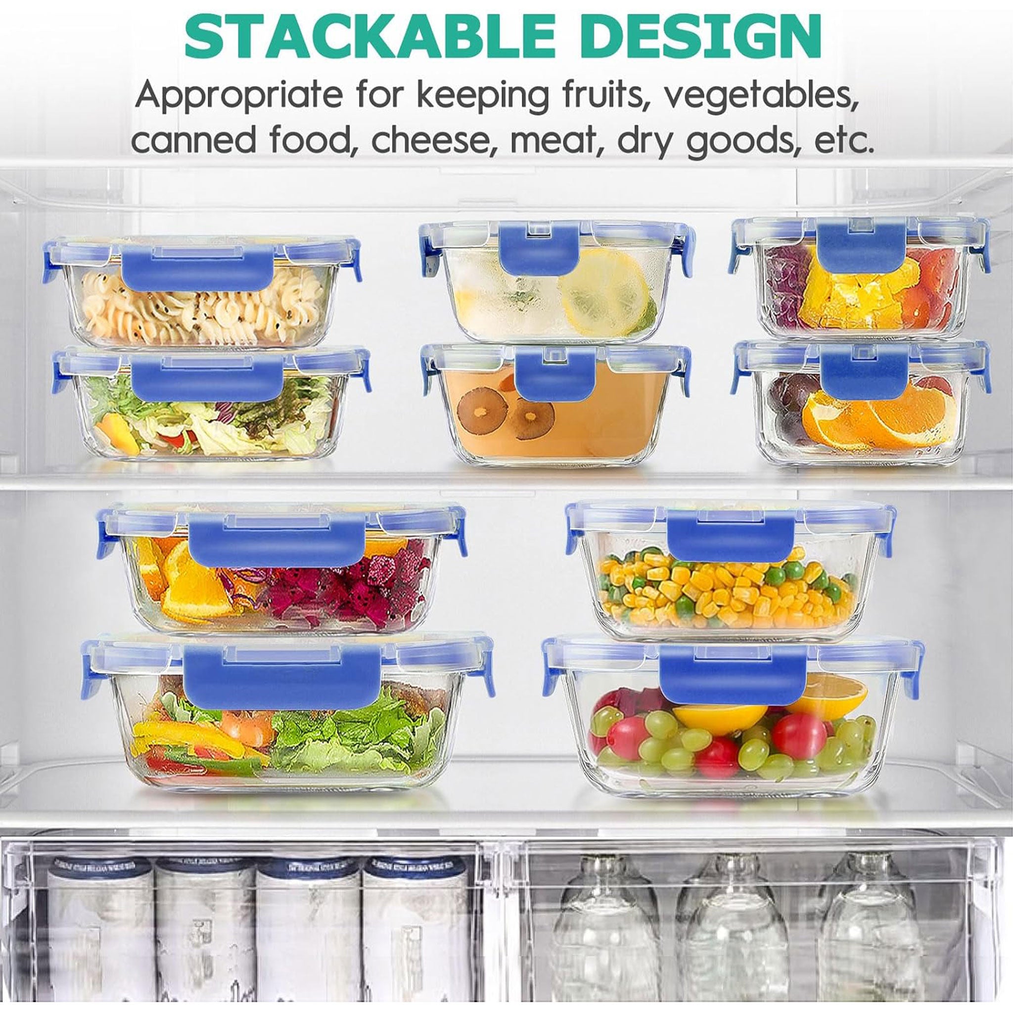 12-Piece Detachable Glass Lunch Box Set