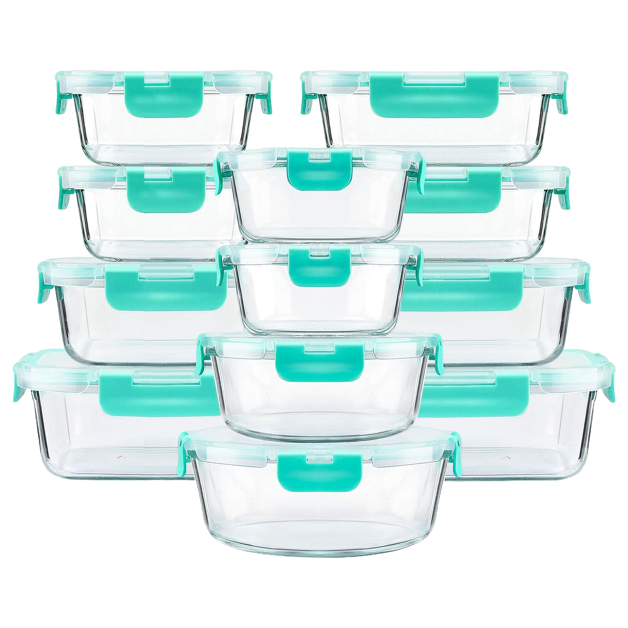 12-Piece Detachable Glass Lunch Box Set