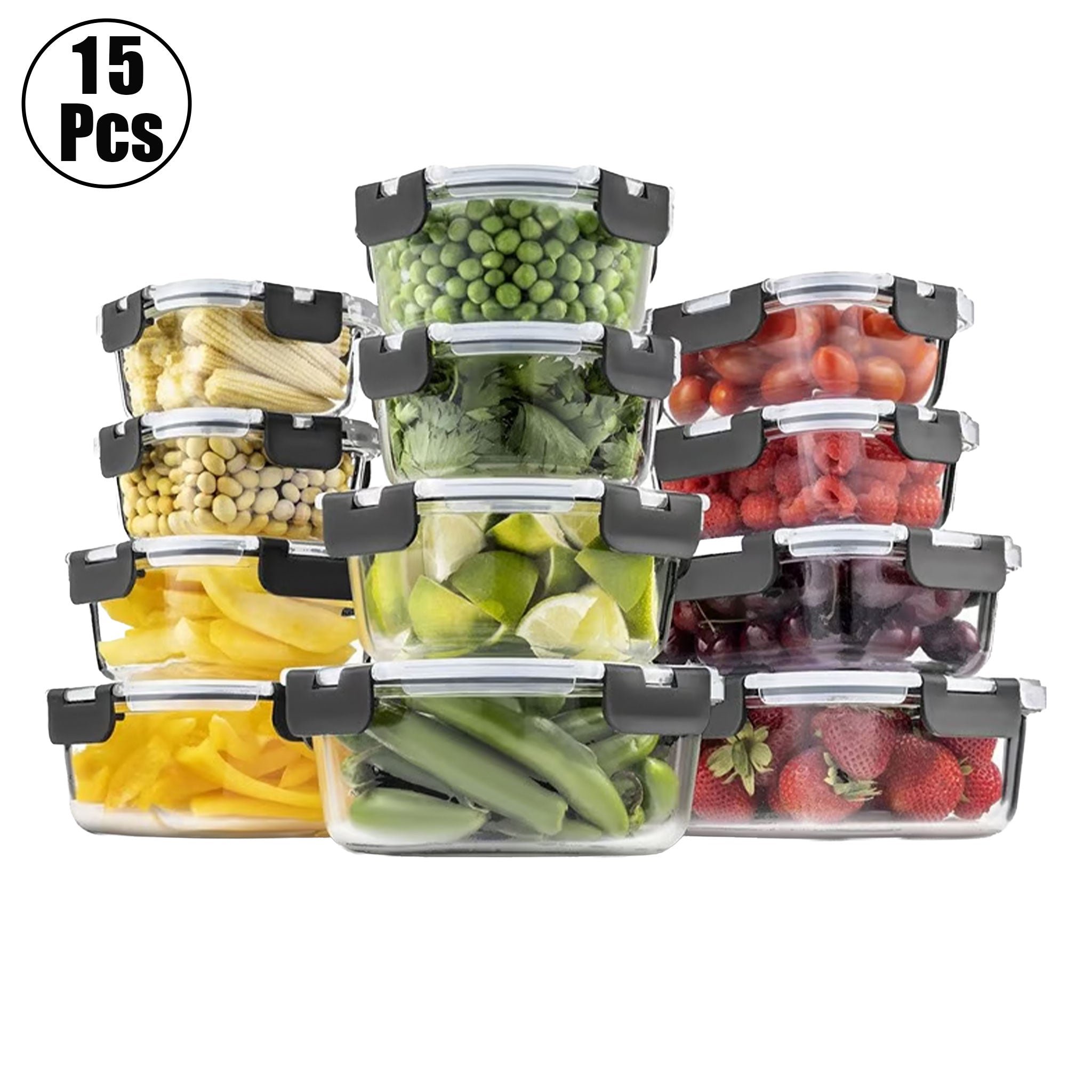 12-Piece Detachable Glass Lunch Box Set