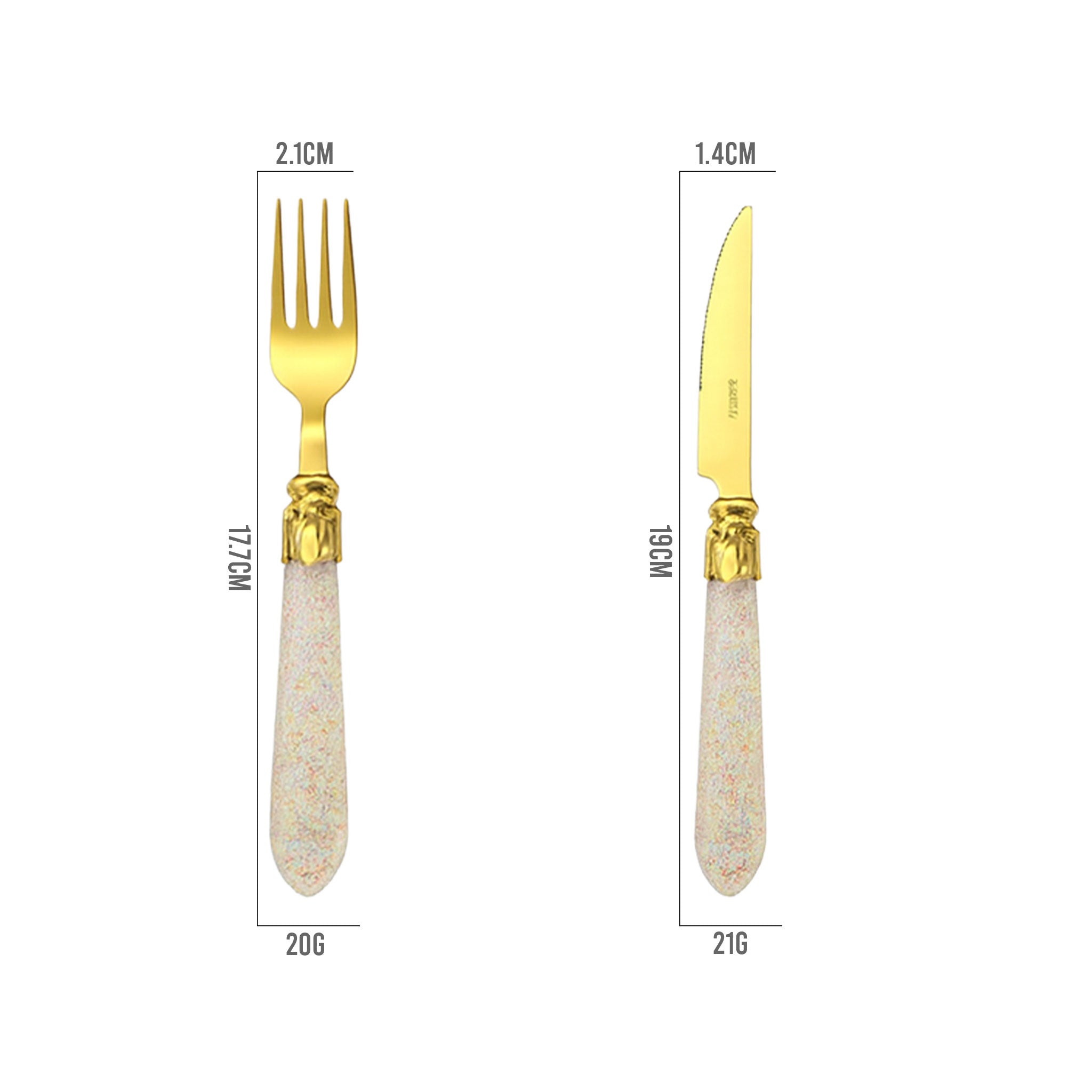 12-Piece Silver & Gold Cutlery Gift Set – Knives, Forks & Spoons