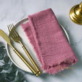 12PCS Napkins 41x41cm Cotton Cloth Gauze Retro Burr Rustic Kitchen Towel Dining Place Mat Wedding Party Linen Napkin Table Decor - Wiktra