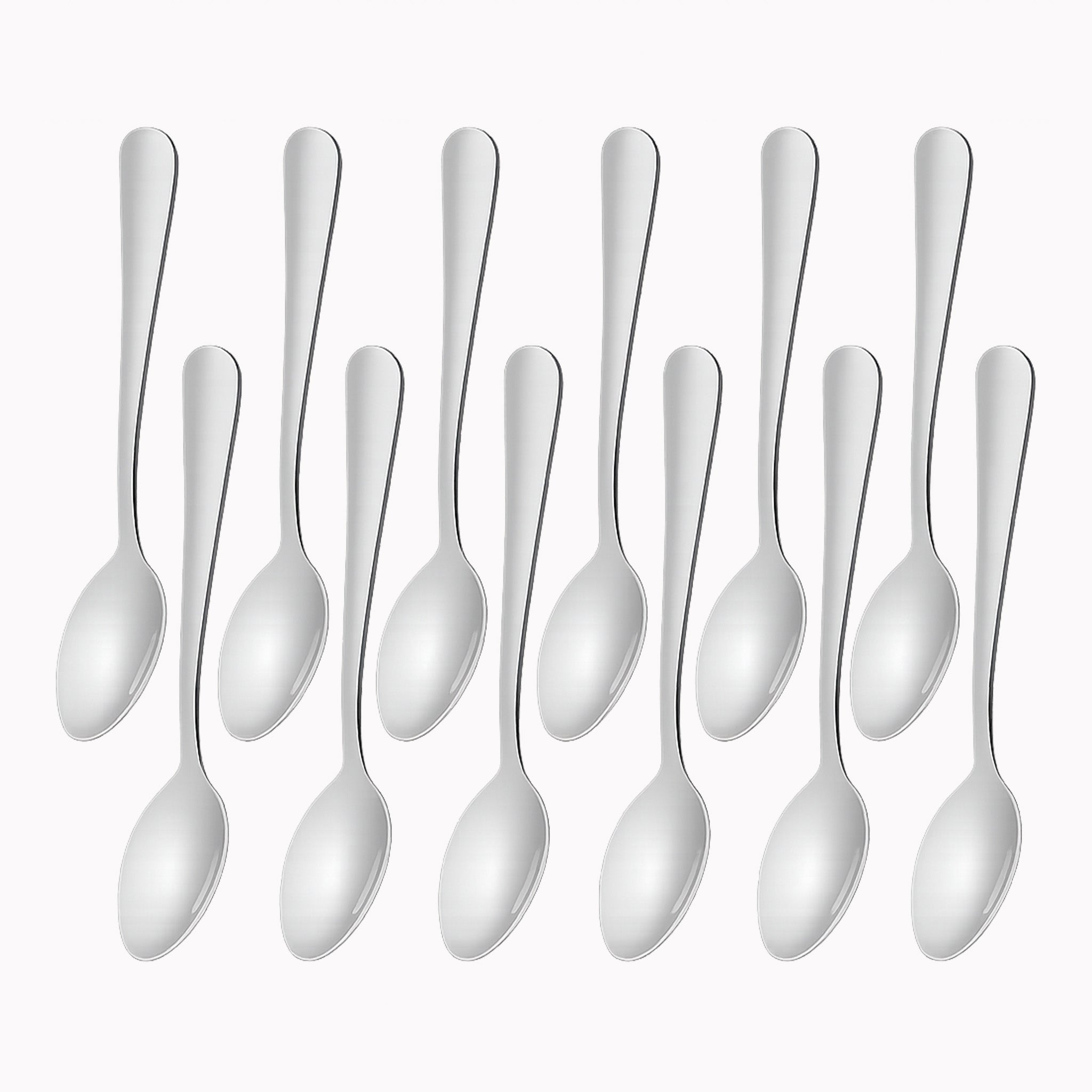 12Pcs Stainless Steel Silver Teaspoons