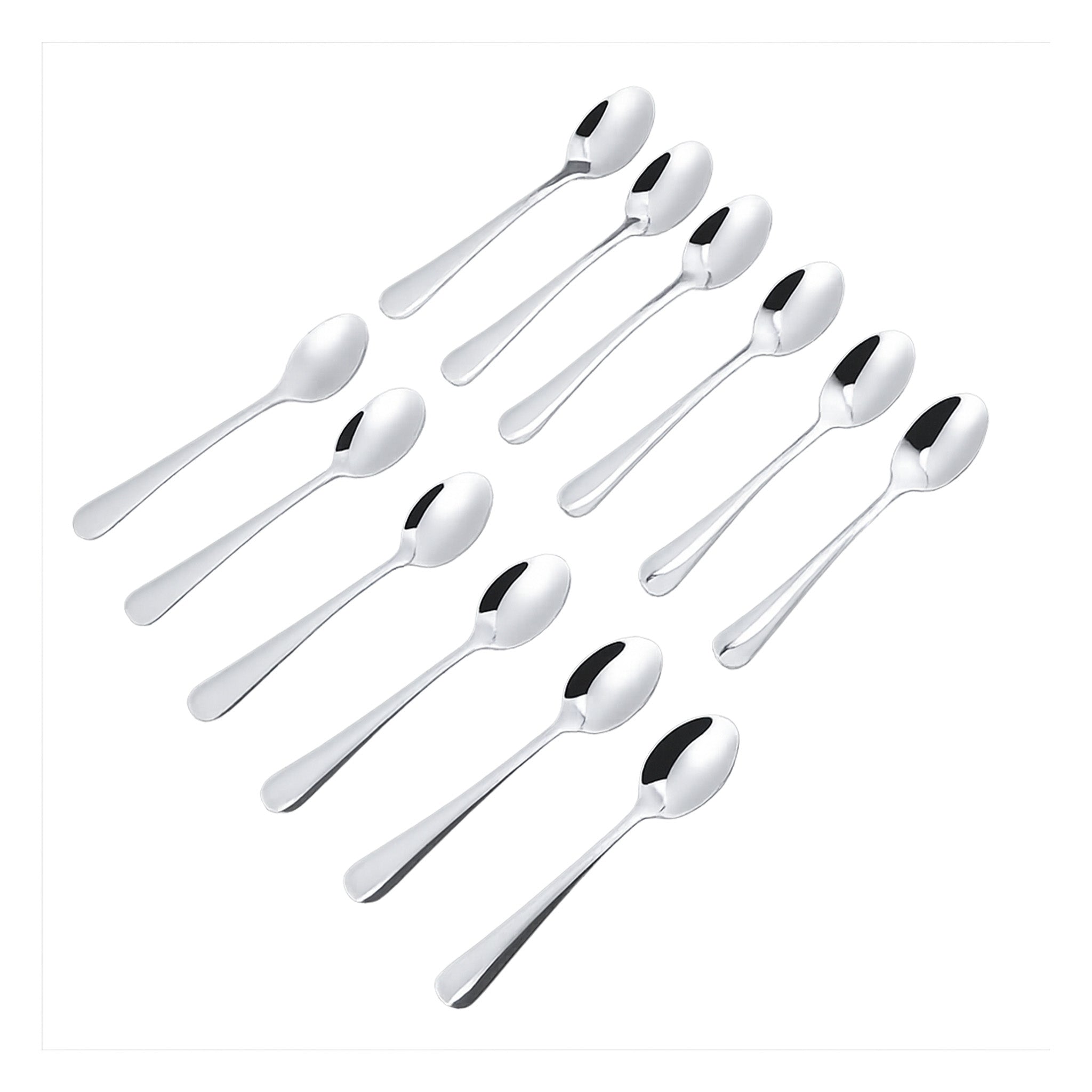 12Pcs Stainless Steel Silver Teaspoons